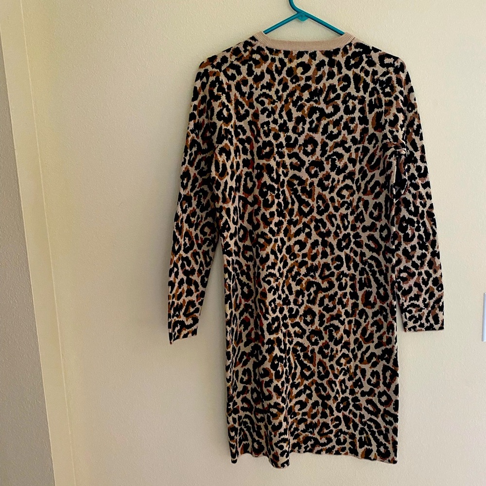 J Crew Leopard Print Sweater Dress Size S NWT Never Worn